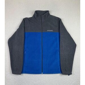 Columbia Jacket Mens XL Blue Gray Steens Mountain 2.0 Fleece Full Zip Colorblock